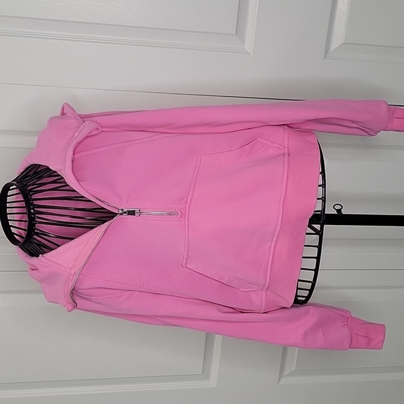 Pink Half-Zip Hoodie Size Small - Picture 2 of 8